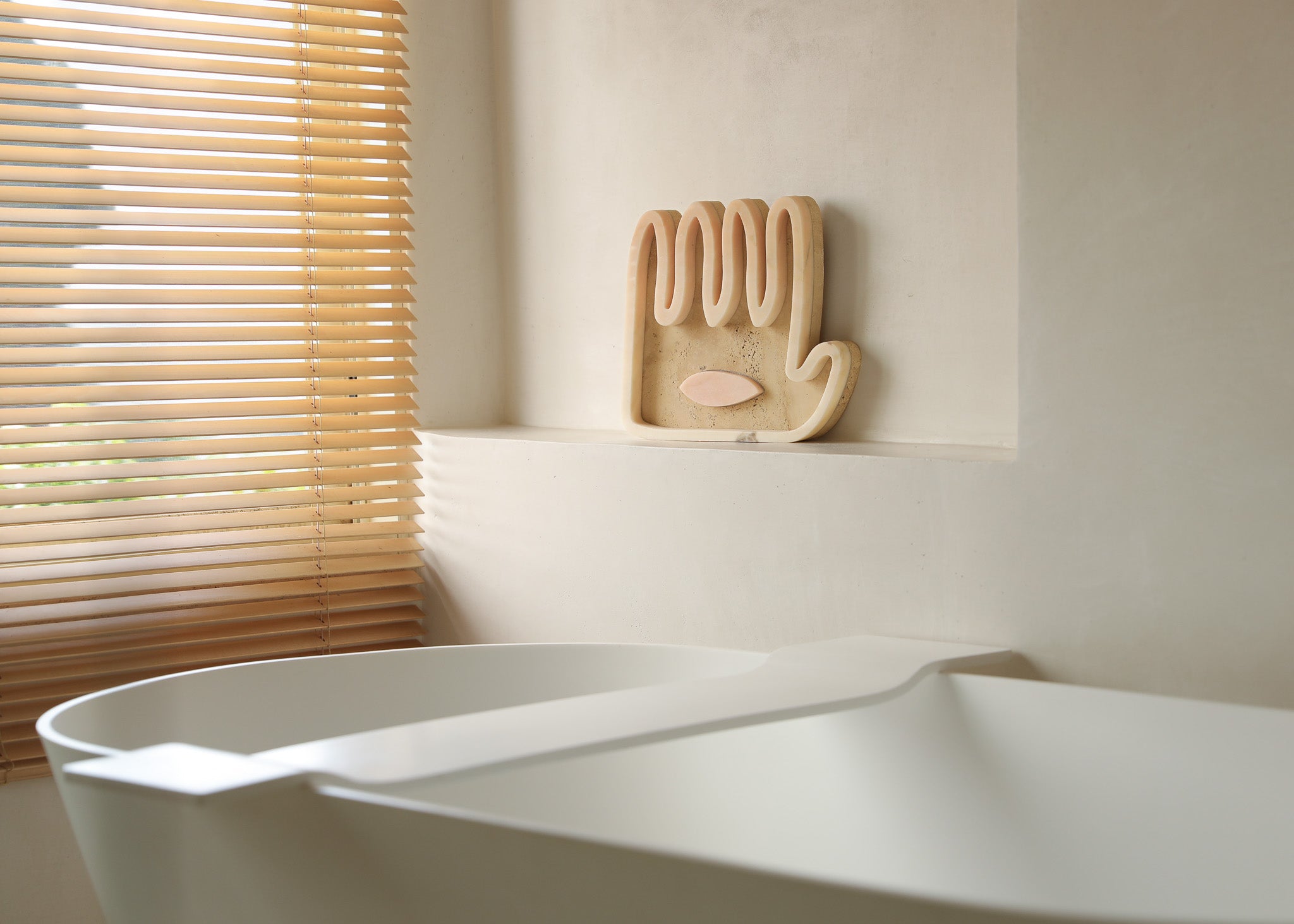 Hamsa ׳Hey · ׳הֵ - H1 Travertine Collection