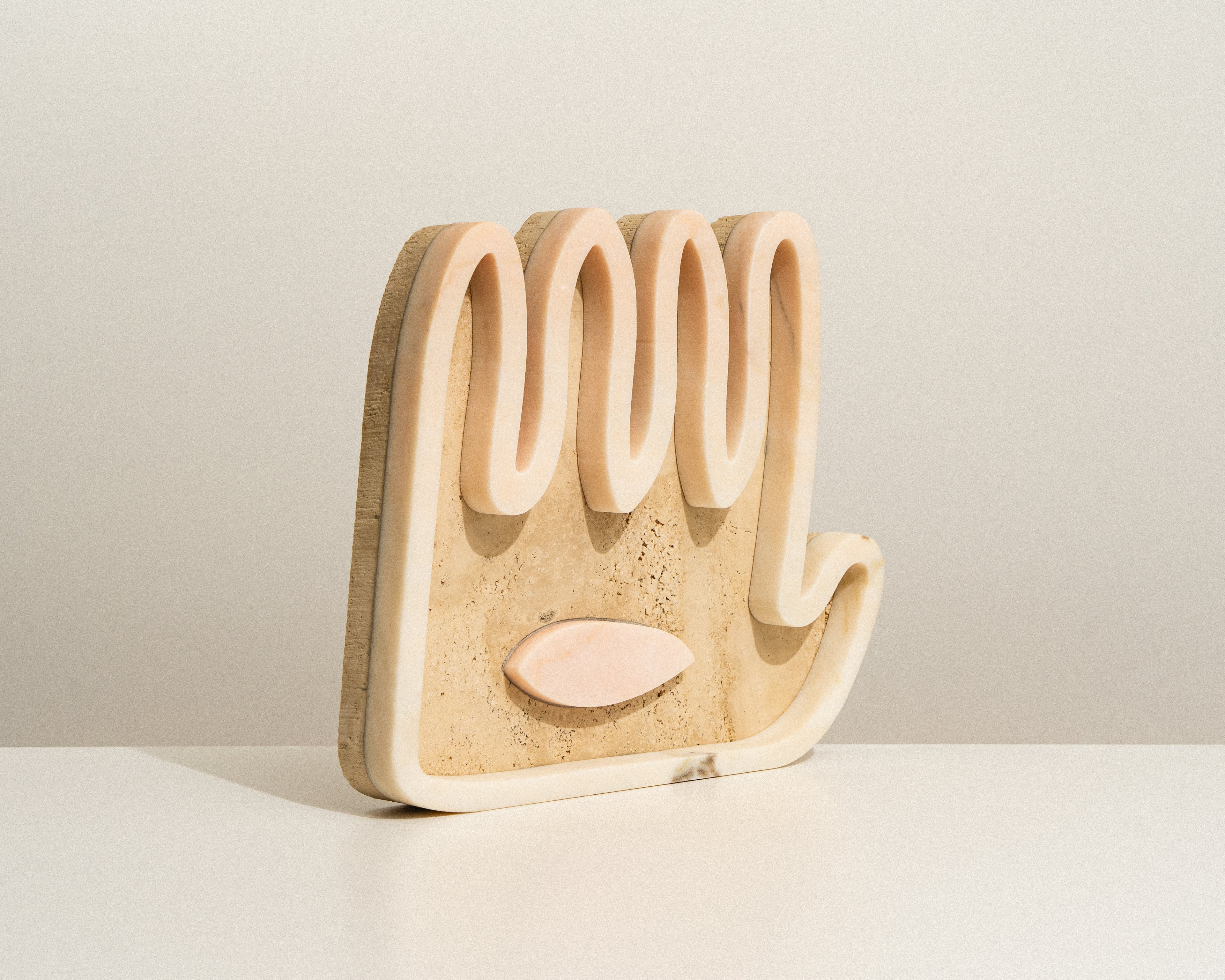 Hamsa ׳Hey · ׳הֵ - H1 Travertine Collection