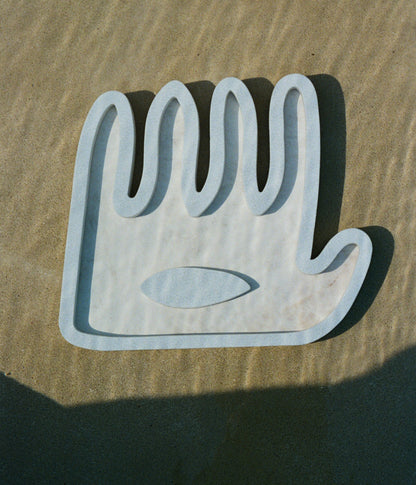 Hamsa ׳Hey · ׳הֵ - Light Blue Granite Stone collection
