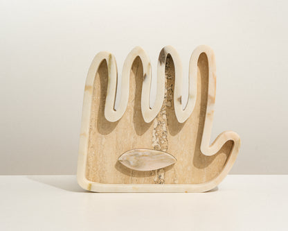 Hamsa ׳Hey · ׳הֵ - H1 Travertine Collection