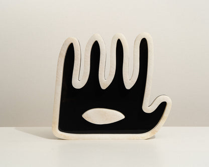 Hamsa ׳Hey · ׳הֵ - Black Ceramic Collection