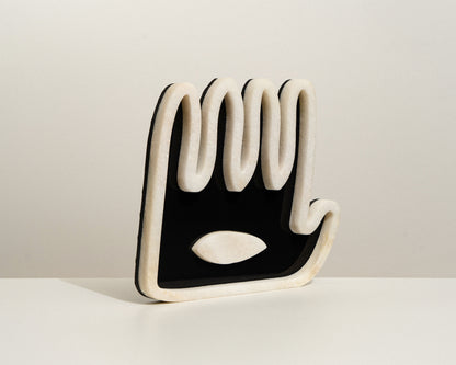Hamsa ׳Hey · ׳הֵ - Black Ceramic Collection
